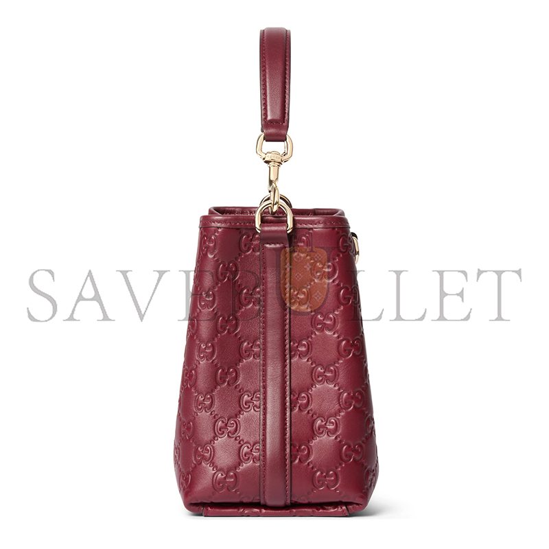 GUCCI GG EMBLEM SMALL BUCKET BAG 815118 (19*18*11cm)
